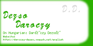 dezso daroczy business card